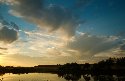 sunset nature water