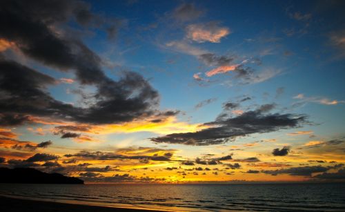 sunset dramatic beach