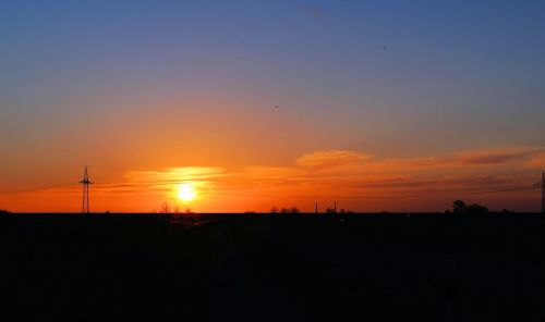 sunset clouds landscape