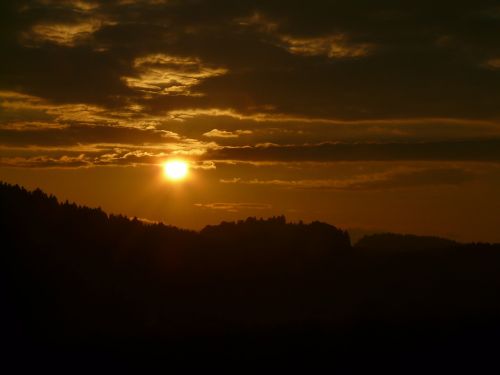 sunset sun clouds