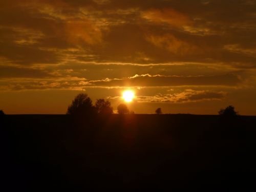 sunset sun clouds