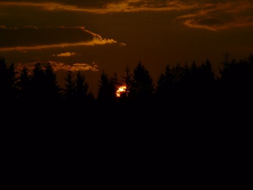 sunset sun clouds