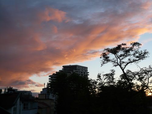 sunset sky clouds