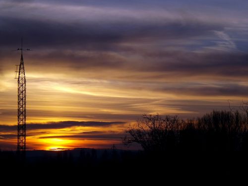 sunset sun cloud