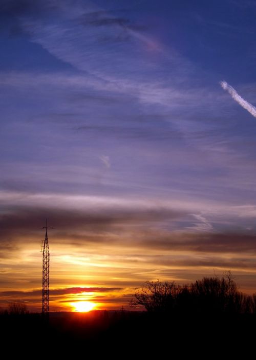 sunset sun cloud