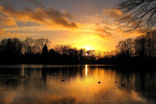 sunset evening sky landscape