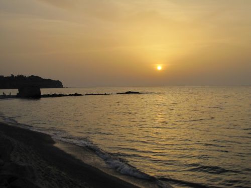 sunset tropea sea