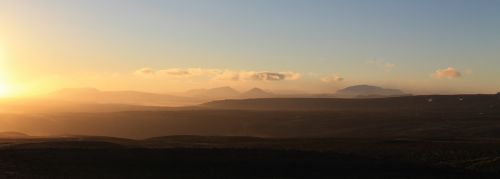 sunset mountain panorama