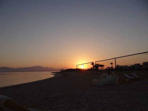 sunset mediterranean beach