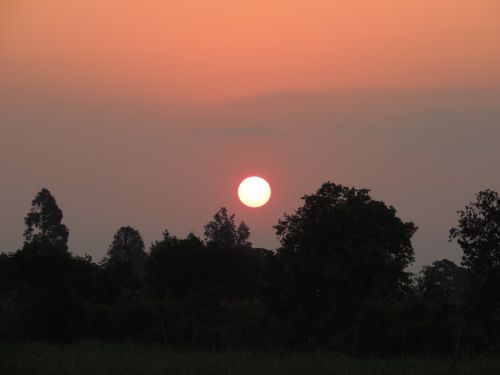 sunset horizon sun