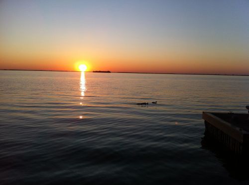 sunset water landscape