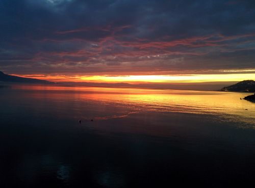 sunset vevey switzerland