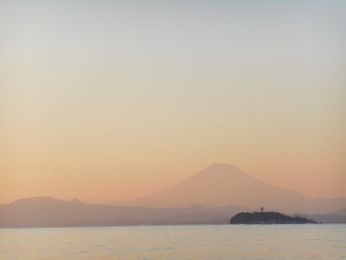 sunset sea enoshima