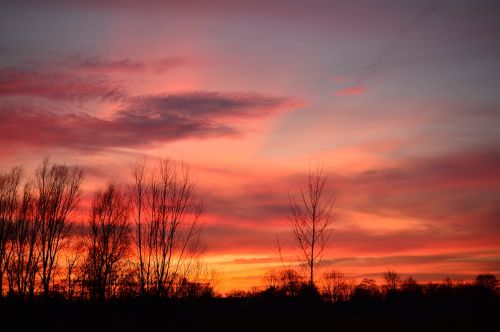 sunset clouds landscape