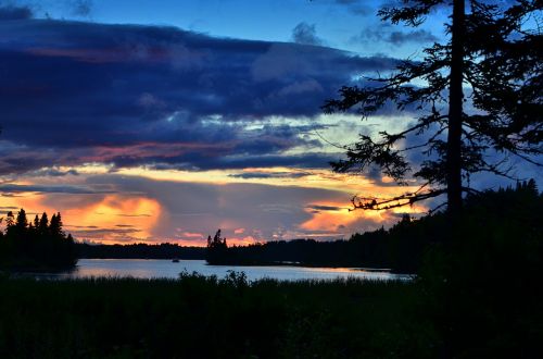 sunset clouds evening