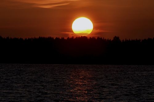 sunset lake atmosphere