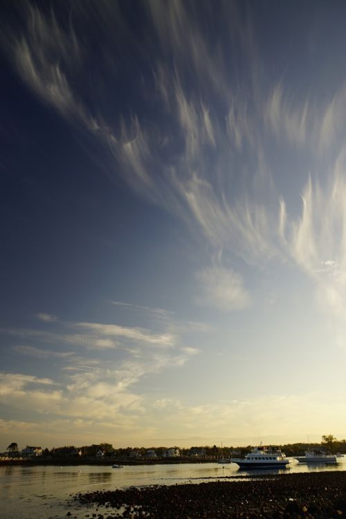 sunset beach clouds