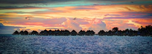 sunset bora bora south pacific