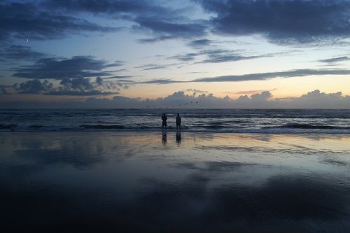 sunset seas beach