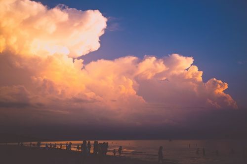 sunset clouds sky