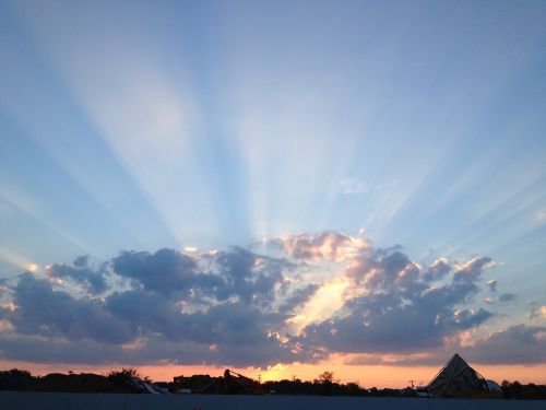 sunset silhouette sky