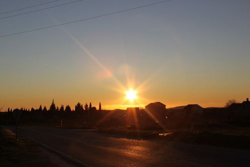 sunset sky landscape