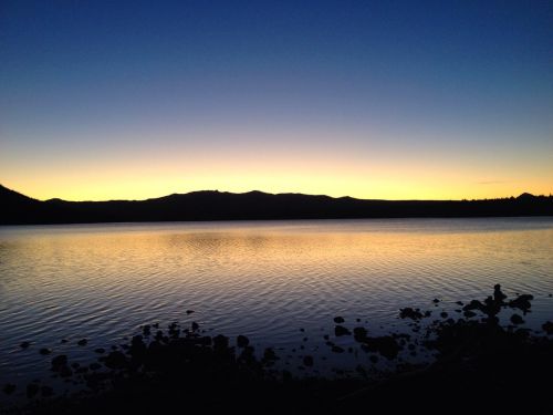 sunset lake evening