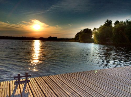 sunset lake abendstimmung