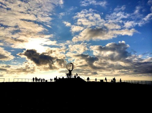 sunset clouds north cape