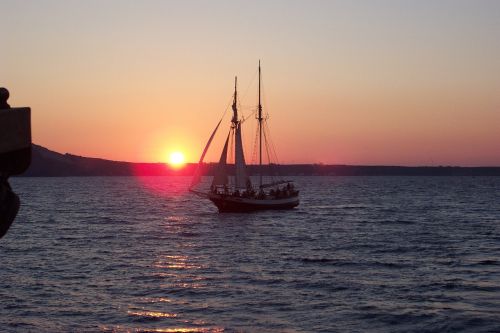 sunset santorini abendstimmung