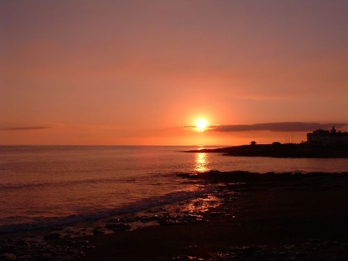 sunset beachl landscape