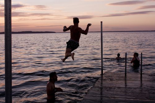 sunset beach fun