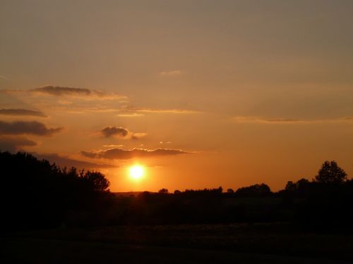 sunset sun clouds