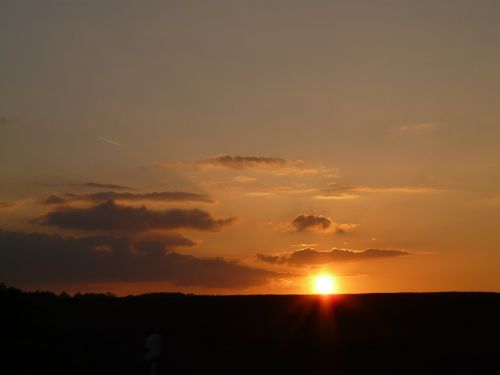 sunset sun clouds