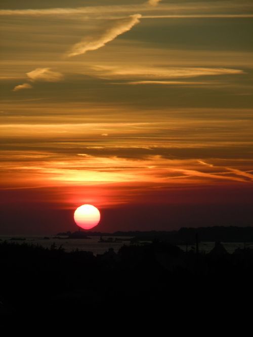 sunset afterglow evening sky