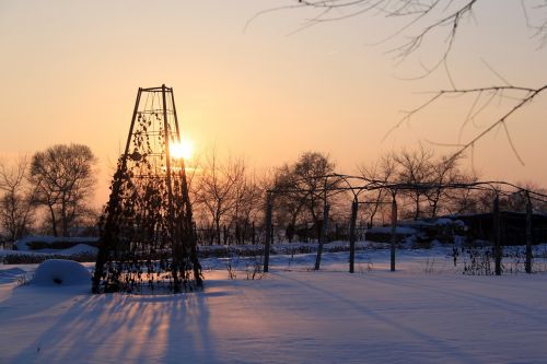 sunset twilight warm