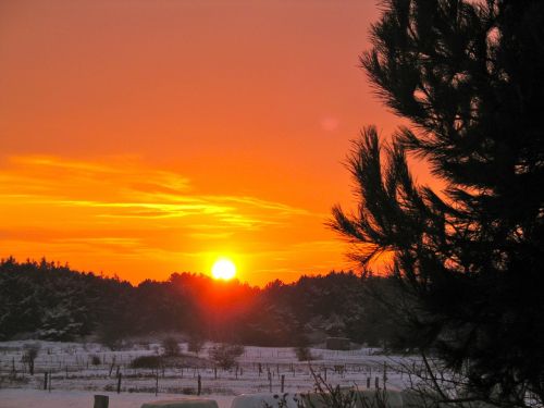 sunset evening sky nature