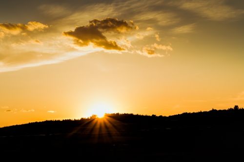 sunset in the evening cloud