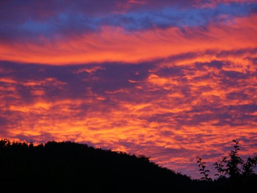 sunset afterglow evening sky