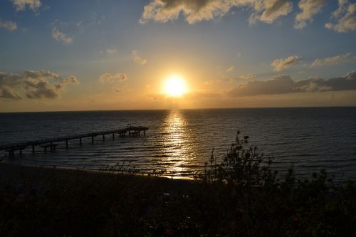 sunset baltic sea sea