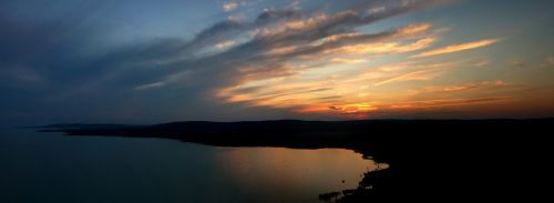 sunset lake balaton tihany
