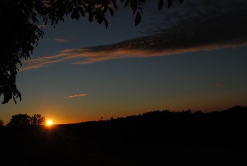 sunset outline landscape