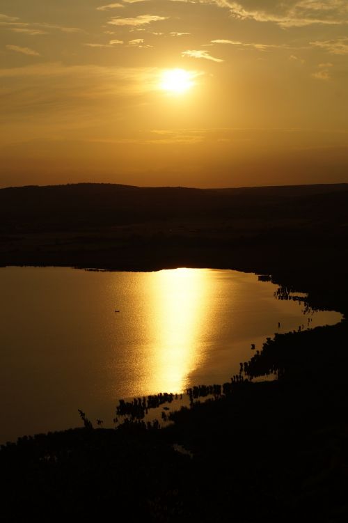 sunset lake balaton lake