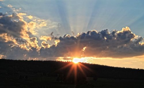 sunset clouds nature