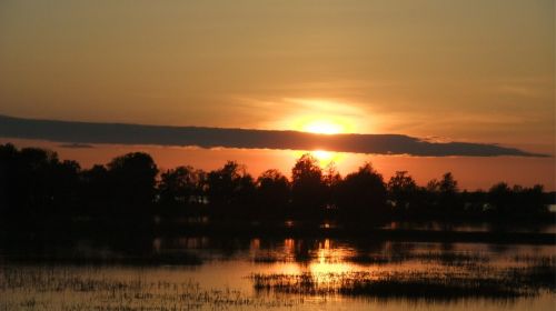 sunset landscape river