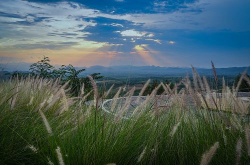 sunset dusk landscape