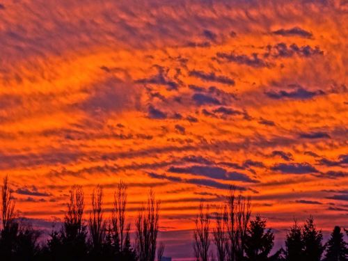 sunset cloudscape orange