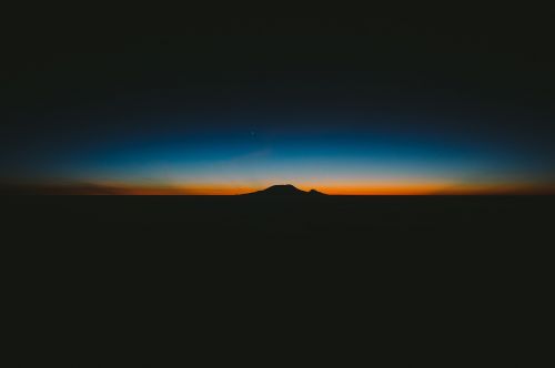 sunset mountain silhouette