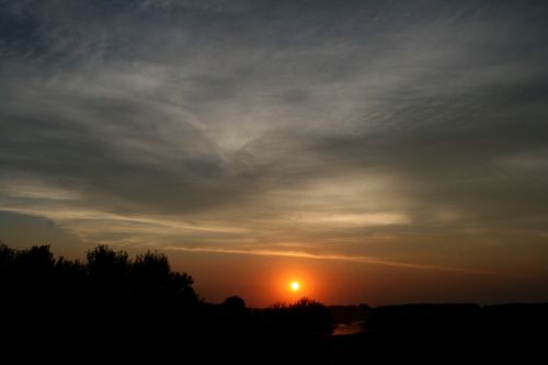 sunset sun cloud