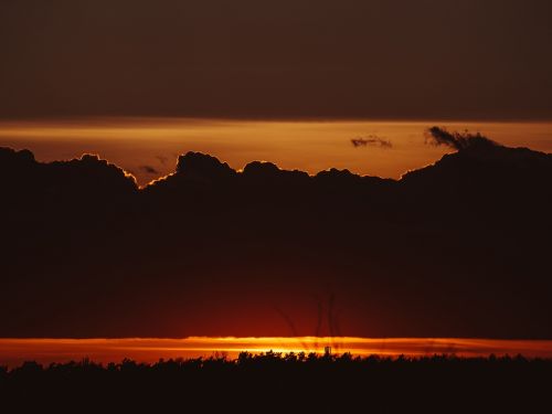 sunset dusk silhouette